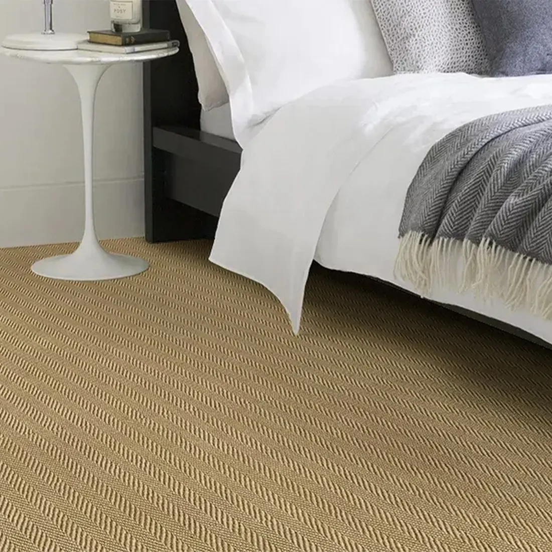 Natural Sisal Herringbone — catalogue room visualisation