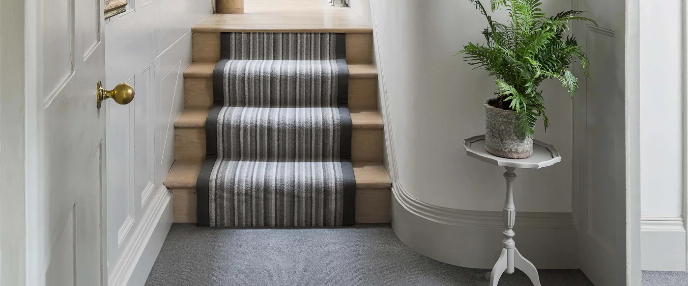 Victoria Tudor Co-ordinates Horizon and Pewter carpet room setting